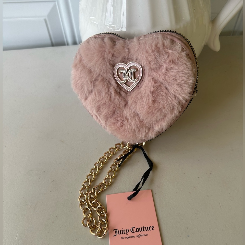 Juicy Couture Pink Heart-Shaped Fur Bag - Picture 6 of 7